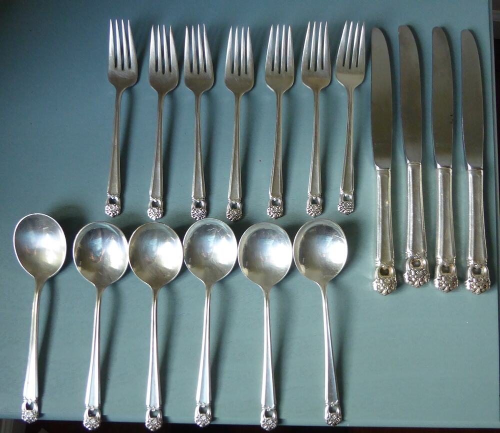 1847 Rogers Bros IS Eternally Yours Silverplate Fleatware 17 Piece Lot - No Mono